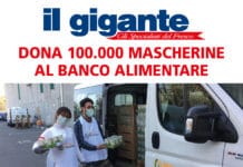 Il Gigante dona 100.000 mascherine al banco alimentare