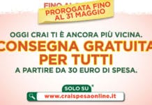 CRAI: delivery gratis prorogato fino a fine maggio