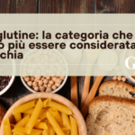 Hero banner with Italian headline on gluten-free being no longer a niche; GDQ data logo on the right, over background of bread, pasta and grains.
