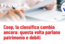 Coop, la classifica cambia ancora: questa volta parlano patrimonio e debiti News banner about Coop ranking change, focusing on assets and debts, with GDO data branding and sponsor badge.